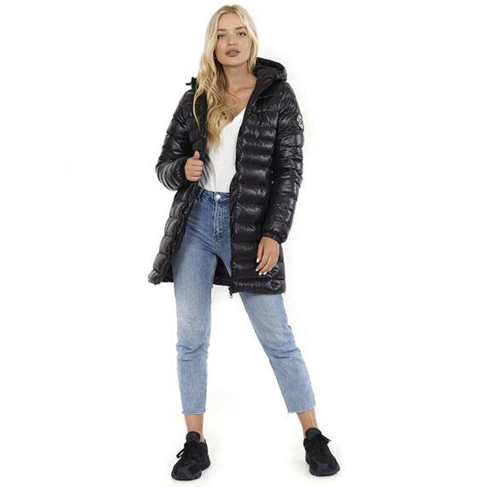Womens Everett Long2 Padded Hooded Jacket