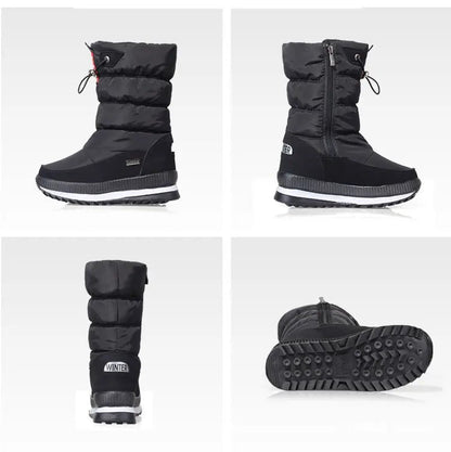 Winter women's Warm Plush Mid-calf Waterproof Snow Boot