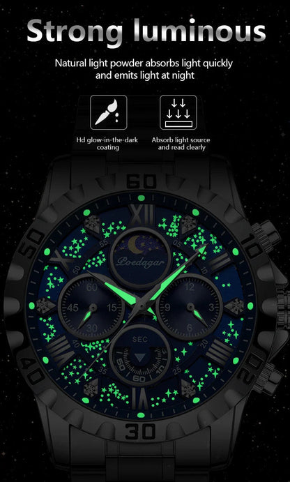 Luxury Watch for Man Quartz Sports Men Watch Waterproof Luminous Stainless