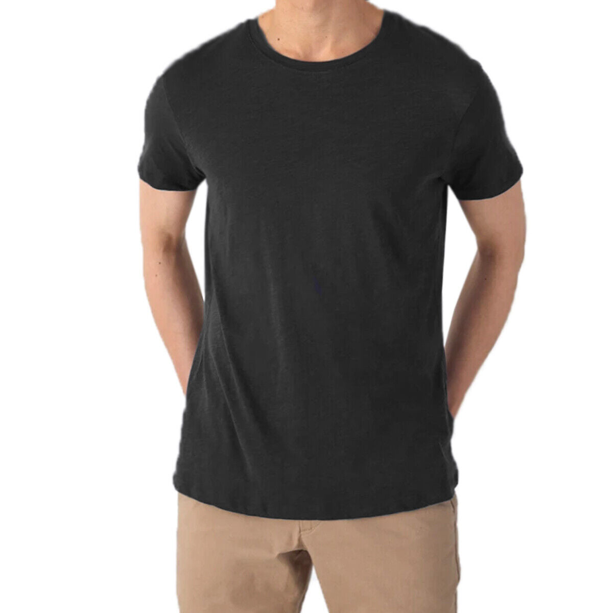 Mens Crew Neck Tee 100% Cotton 5 or 10 Pack Plain T Shirt