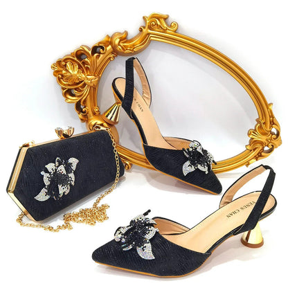 FASHION SHOE Sandals Women 2022 High Heels sexy Green Color Rhinestone Flowers