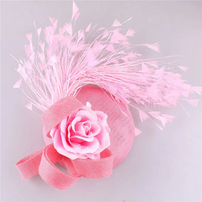 Yellow Fashion Hat Fedora Formal Dress Church Fascinators Hat Headband Party