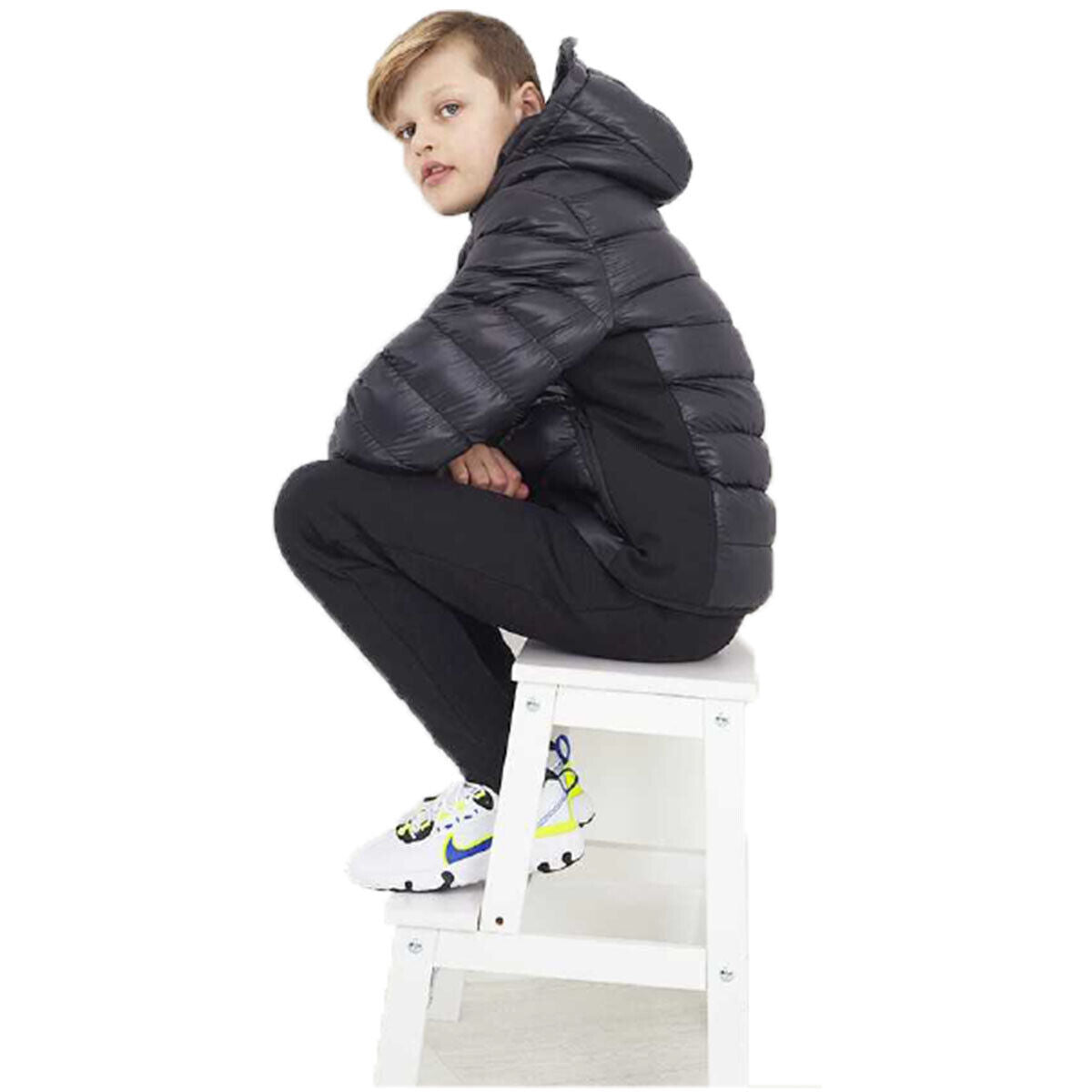Boys Miguel High Shine Hooded Puffer Jacket