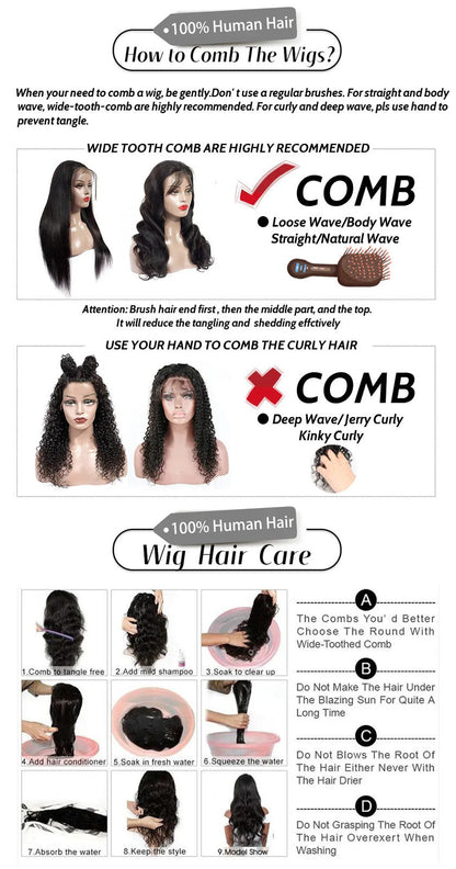 Women's Brown Short Ocean Pixie Wave 100% Human Hair Wig