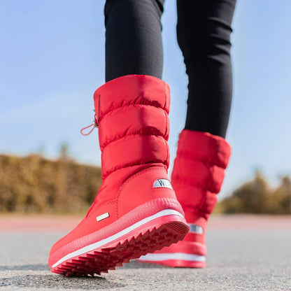 Winter women's Warm Plush Mid-calf Waterproof Snow Boot