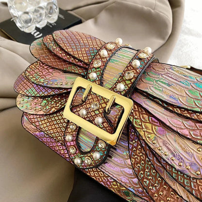 2024 New Handmade Rivet Butterfly Wing Crossbody Bag Women Designer Handbag And