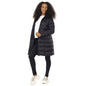 Womens Wizard Padded Hooded Long Jacket