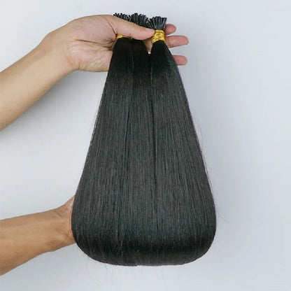 Light Flat Tip Yaki Human Hair Extension Pre Bonded Keratin Fusion K Tip 00g