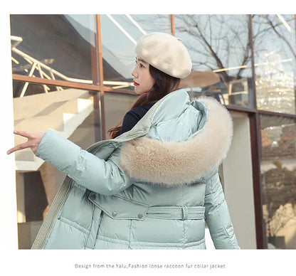 Women's Winter New Cotton-padded Jacket Long Over-the-knee Coat