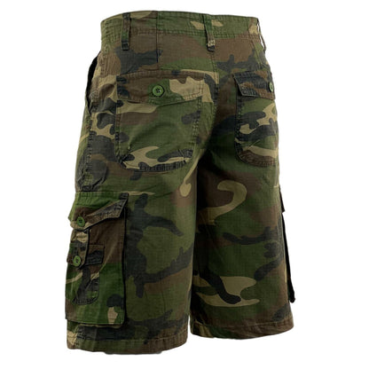 Mens Ripstop Camouflage Cargo Combat Shorts