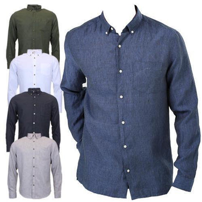 Mens ex High Street Button Down Linen Shirt