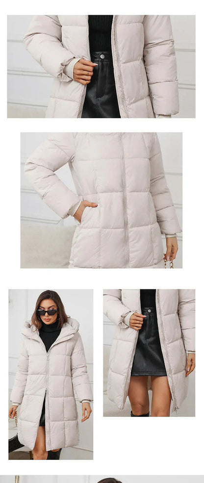 Women's Long Winter Parkas Thick Down Cotton Coat