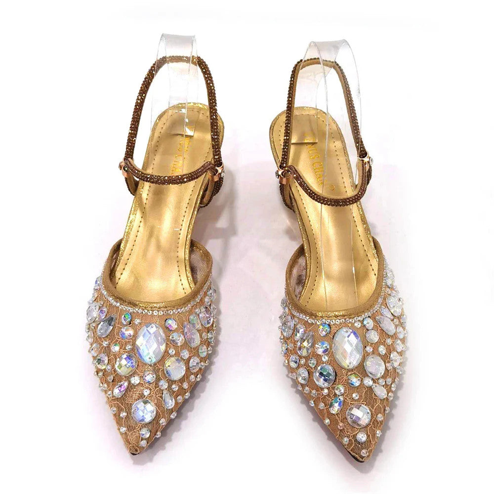 Italian Design Three-Dimensional Women's Bags And Ladies Heel Shoes
