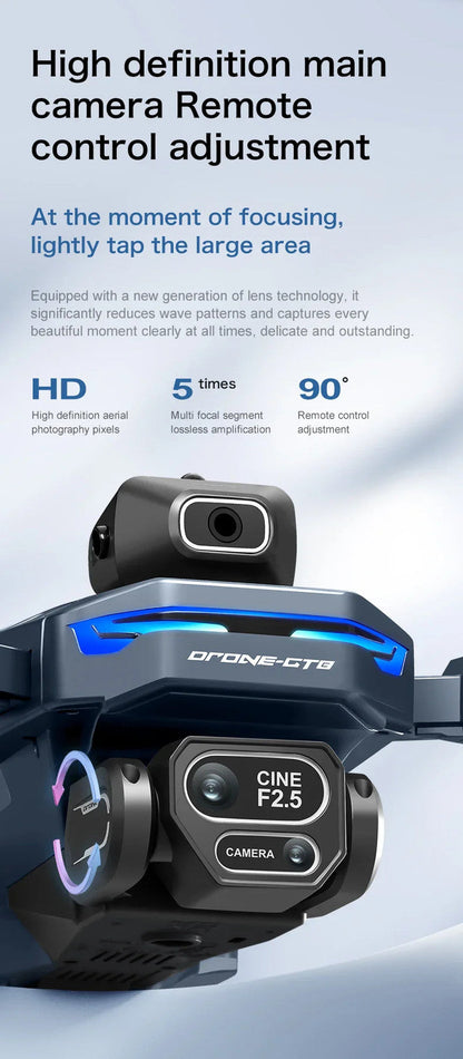 GT8 Mini Drone 8K WiFi GPS HD Aerial Photography Quadcopter with Cameras Toys