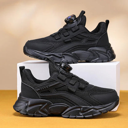 New Children Sports Shoes Boy Sneaker Black Mesh Summer Breathable Kids Casual