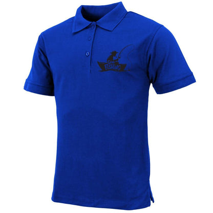 Mens Premium Comfort Fit 'Gone Fishing' Polo Shirt