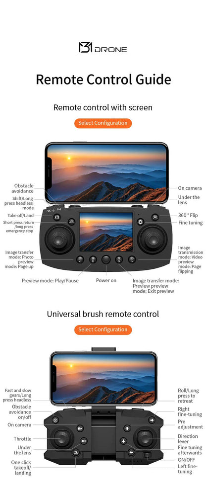 NEW M3 Drone 8K HD 5G GPS Photography Remote Control Aerial Aircraft Dual