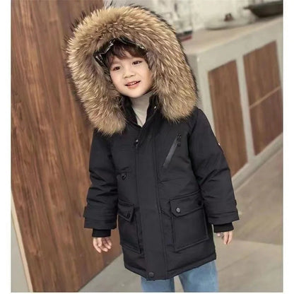 Kids Winter Jacket -30℃ Warm Padded Coat | Thick Velvet Parkas for Children