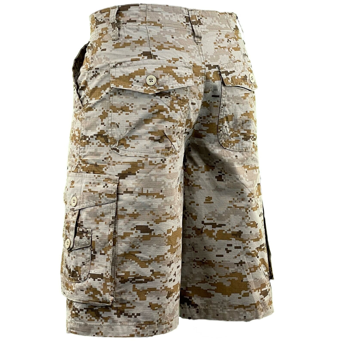 Mens Ripstop Camouflage Cargo Combat Shorts