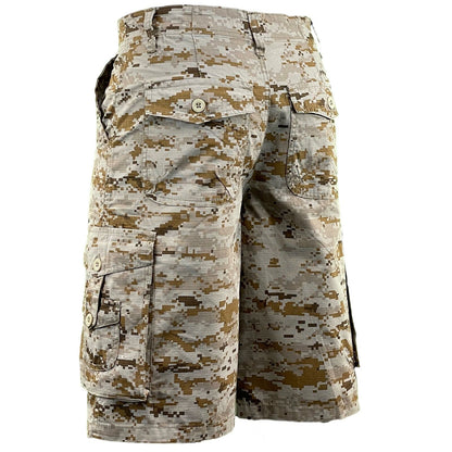 Mens Ripstop Camouflage Cargo Combat Shorts