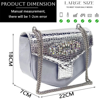 Italian Rhinestone Decoration Women's Shoes And Bag Set