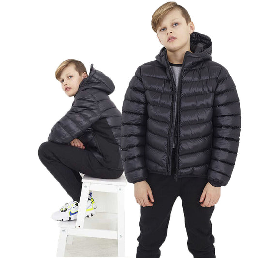 Boys Miguel High Shine Hooded Puffer Jacket