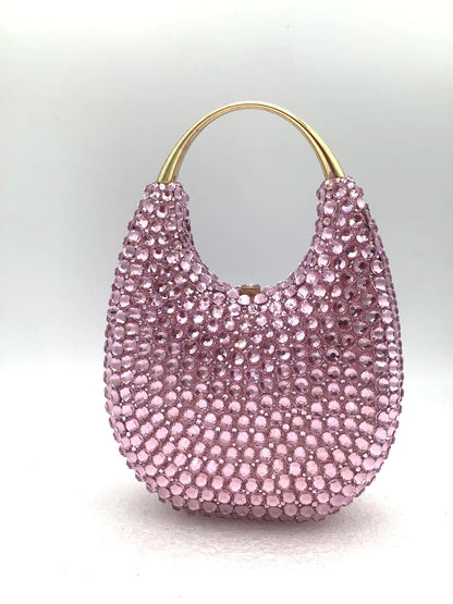 Women's Crystal Diamonds Chain Evening Clutch Bag