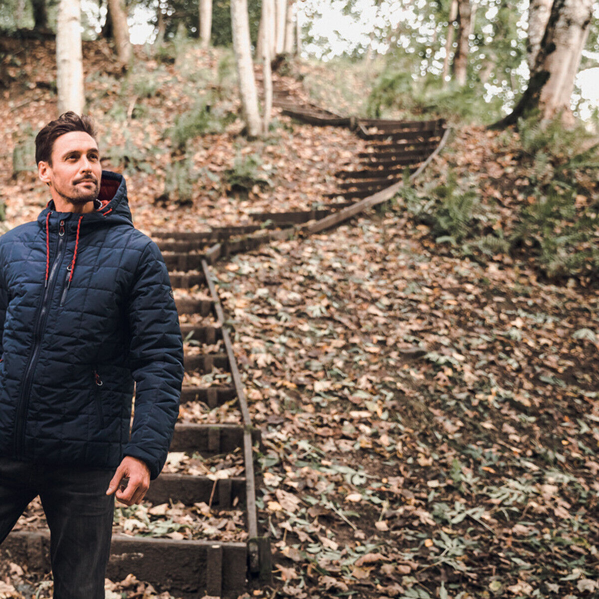 Mens WYTONHILL Padded Jacket with Binded Cuffs & Hem
