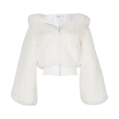 Women's Winter Fabulous Fluffy Hooded Fur Jacket