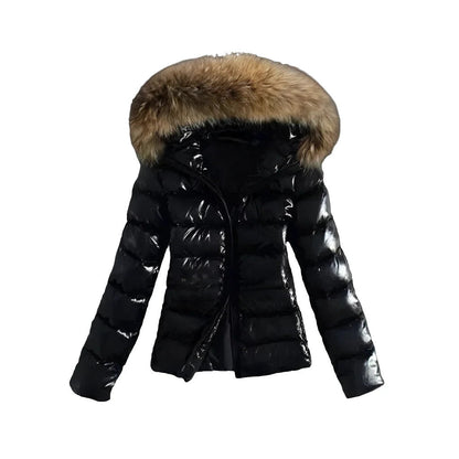 Winter Jacket Women Fashion Faux PU Leather Winter