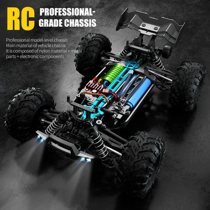 1:16 70KM/H Or 50KM/H 4WD RC Car With LED Remote Control Cars High Speed Drift
