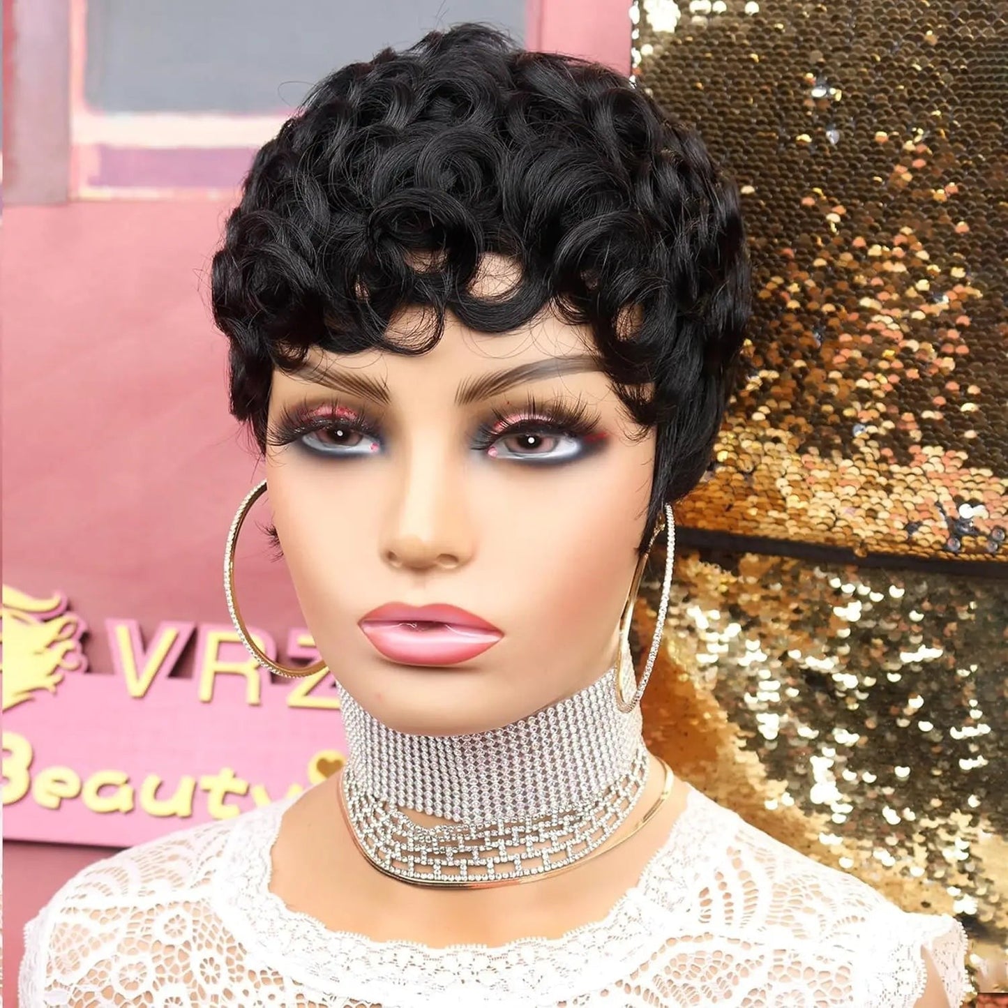 Short Pixie Synthetic Wig for Women