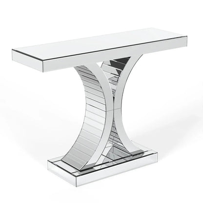 43.3'' Mirrored Glass Console Door Entryway Display Table