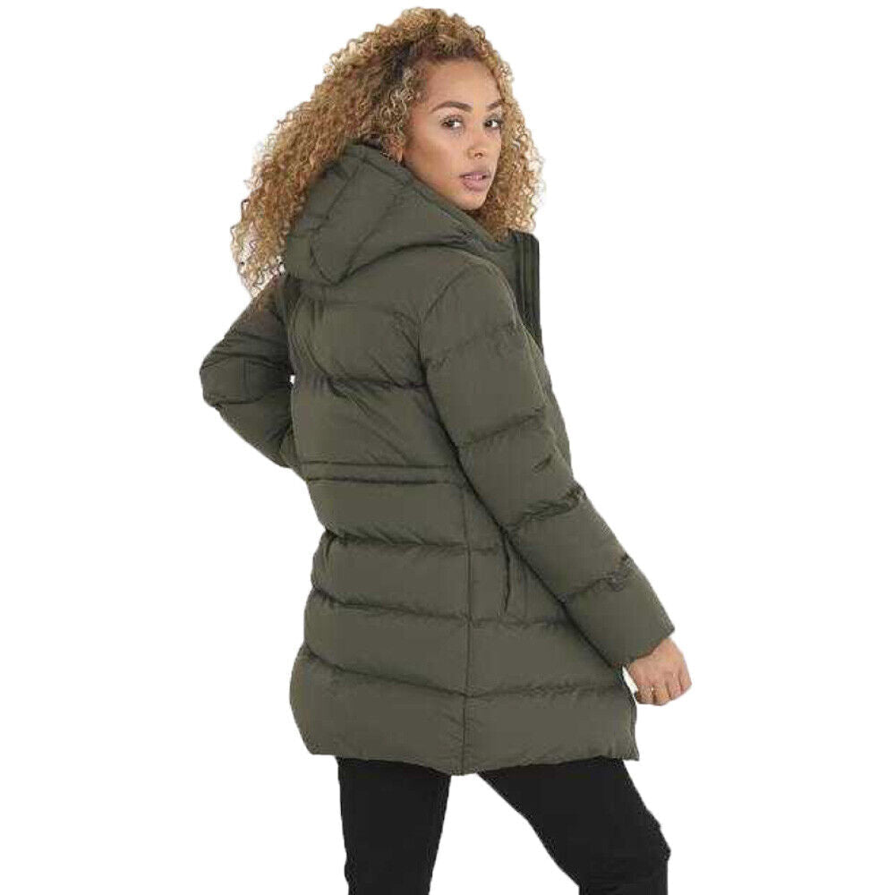 Womens Dominica Padded Hooded Long Jacket