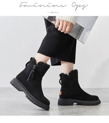 Women's Winter Velvet Warm Thick Cotton Furry Boots