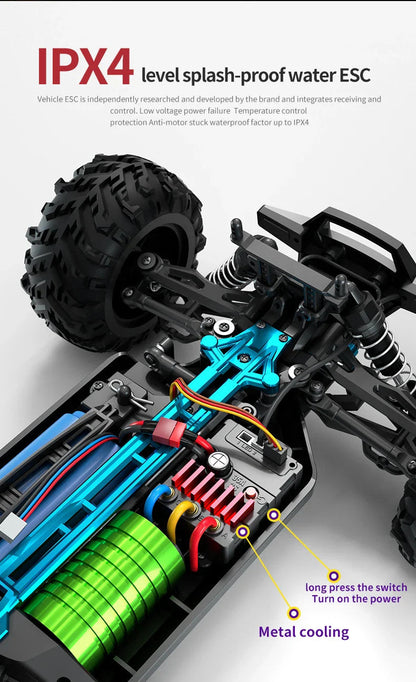 1:16 70KM/H Or 50KM/H 4WD RC Car With LED Remote Control Cars High Speed Drift
