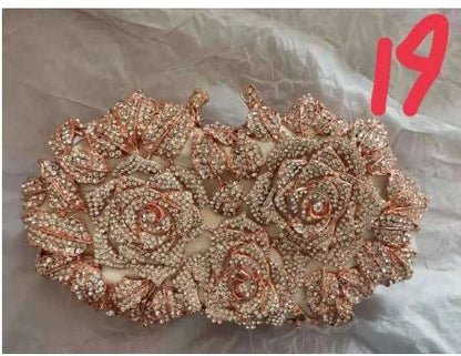 Women's Crystal Clutches Cocktail Purse
