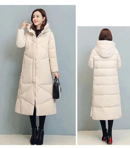 Women's Fashionable Thick Cotton padded Warm Snow Outerwear Windproof Hooded