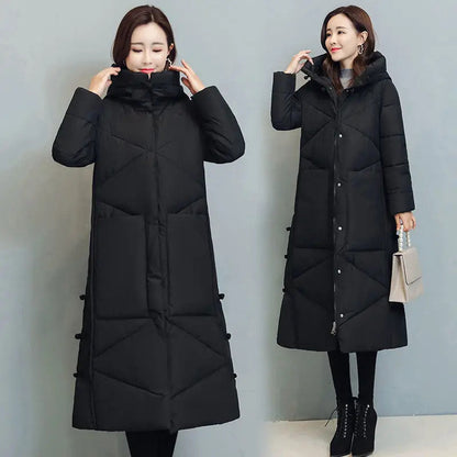 Women's Fashionable Thick Cotton padded Warm Snow Outerwear Windproof Hooded