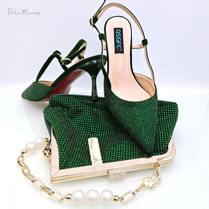 New Arrival Fashion Elegant Green Color Ladies Shoulder Bag for Party Or