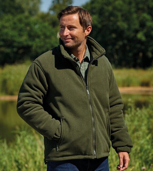 Mens Glen Quilted Anti-pill Fleece Jacket