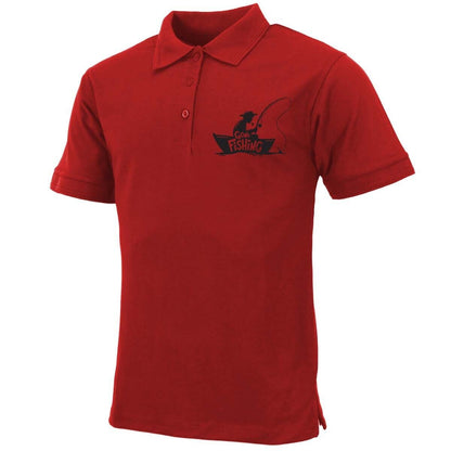 Mens Premium Comfort Fit 'Gone Fishing' Polo Shirt