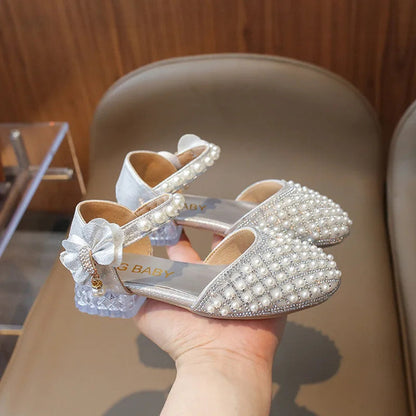 Girls Sandals Fashion Summer New Sequin Princess Shoes Bow Children's Sandals