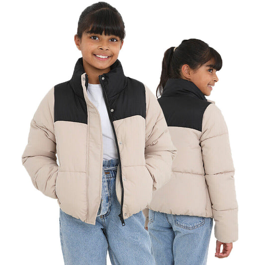 Kids Girls Thailand Contrast Padded Puffer Jacket