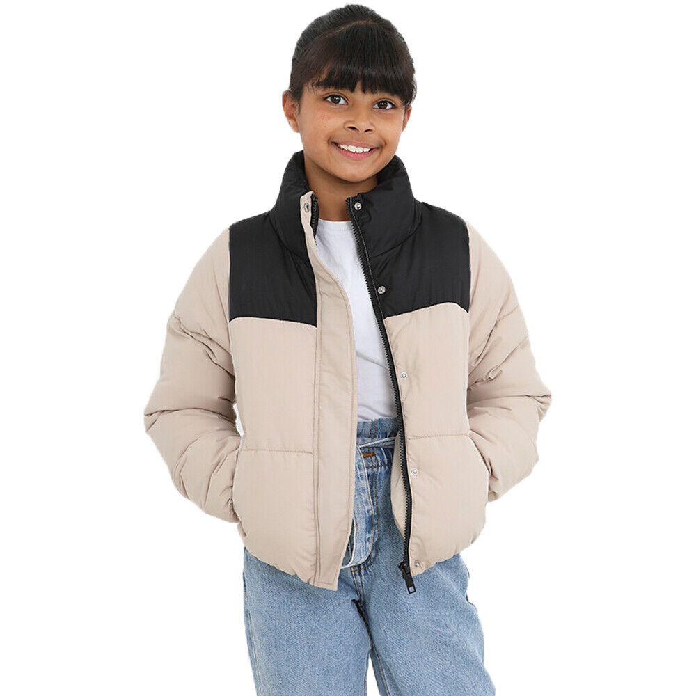 Kids Girls Thailand Contrast Padded Puffer Jacket