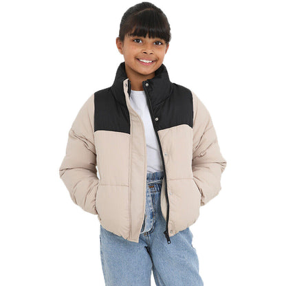 Kids Girls Thailand Contrast Padded Puffer Jacket