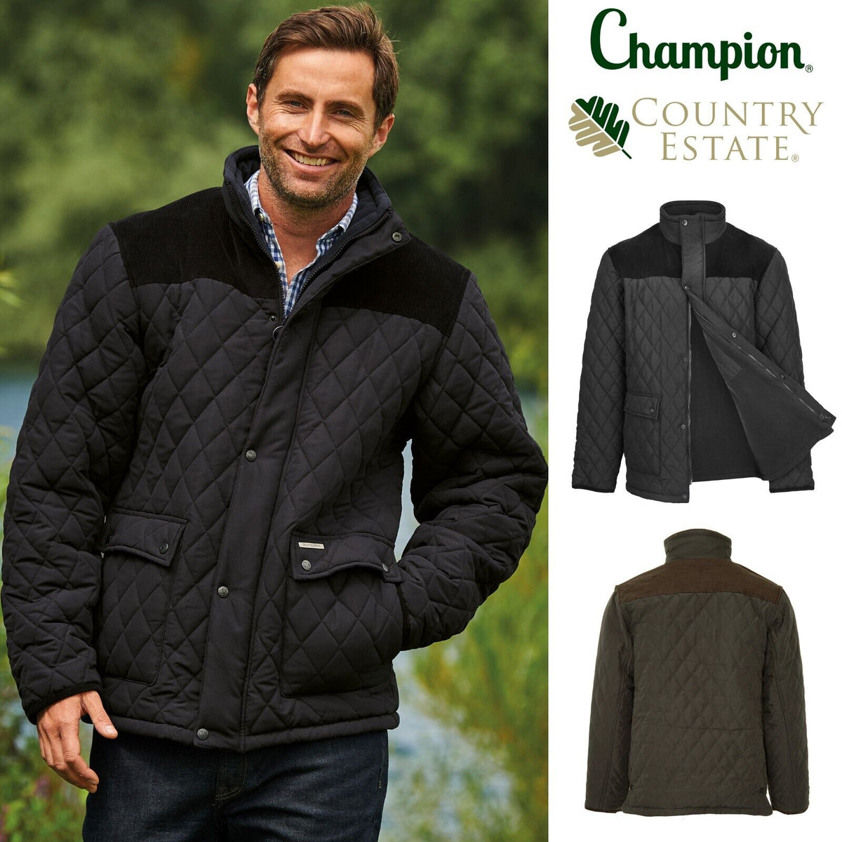 Mens Country Estate Lewis Microfibre Fleece Lined Jacket