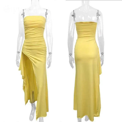Giyu Sexy Club Evening Party Dresses Women 2025 Summer Slash Neck Backless