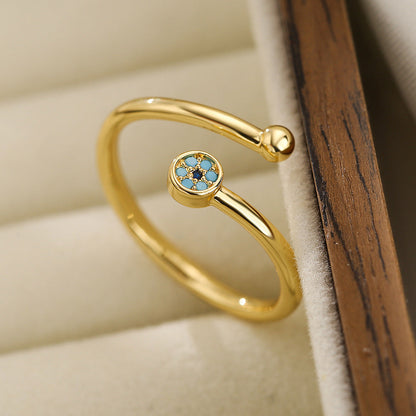 New Fashion Clear Shiny CZ Zircon Cross Evil Eye Rings For Women Girl Finger Accessories Party Jewelry Gift
