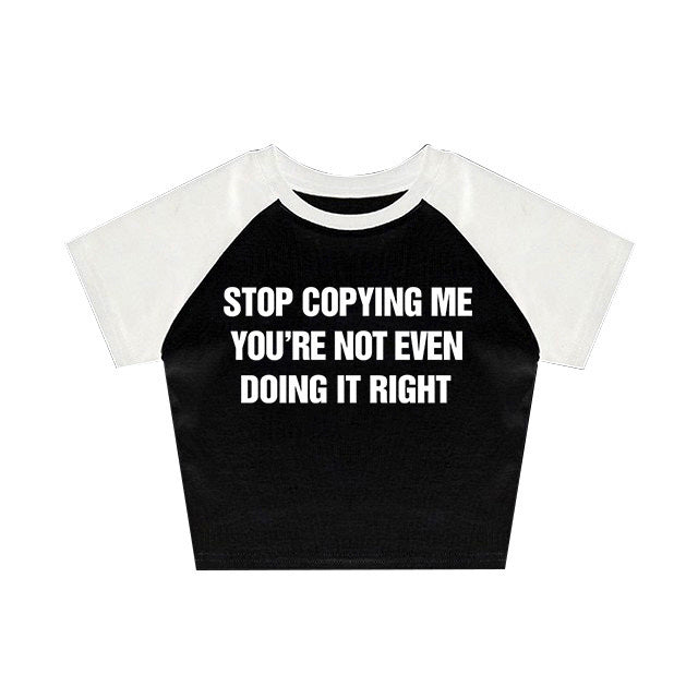 Alphabet Streetwear ShortSlim-fit Women's T-shirt For Foreign Trade European And American Style